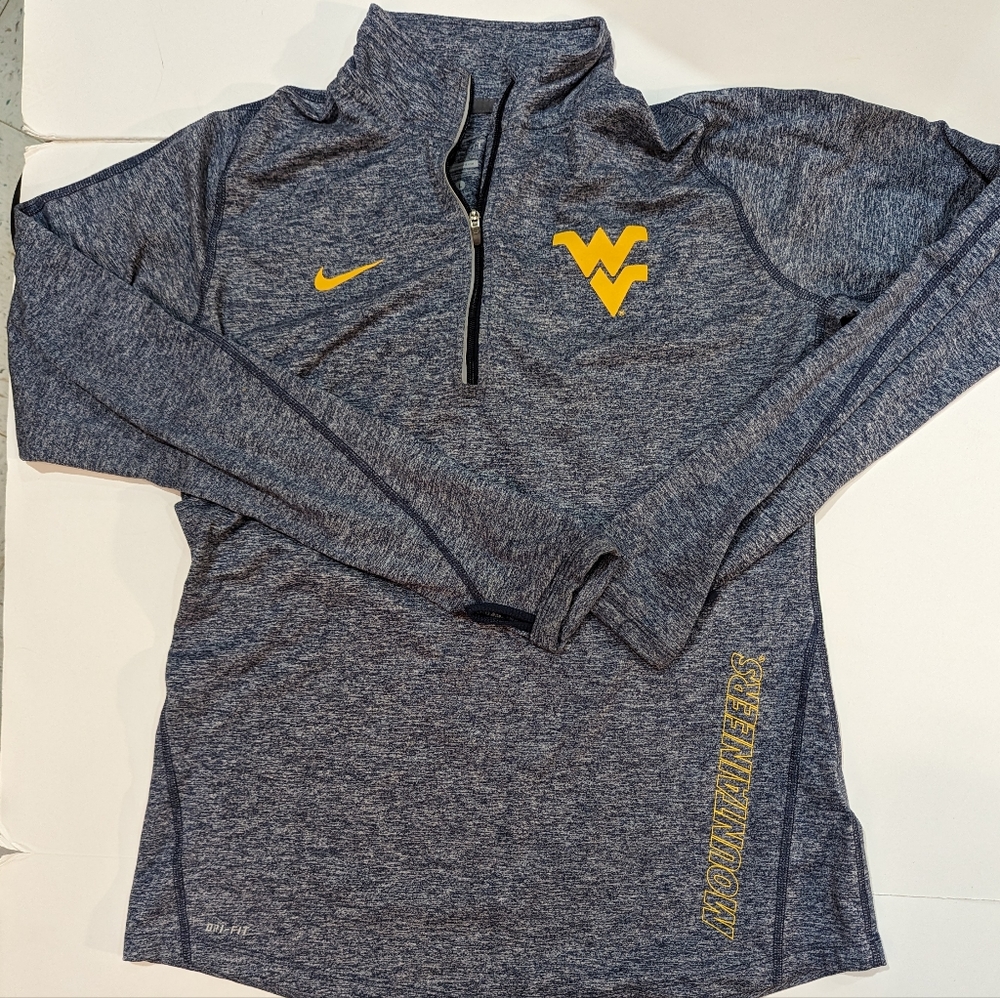 West Virginia Mountaineers Nike DriFit quarter zip long sleeve